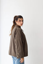Cozy Buttoned Jacket -in olive