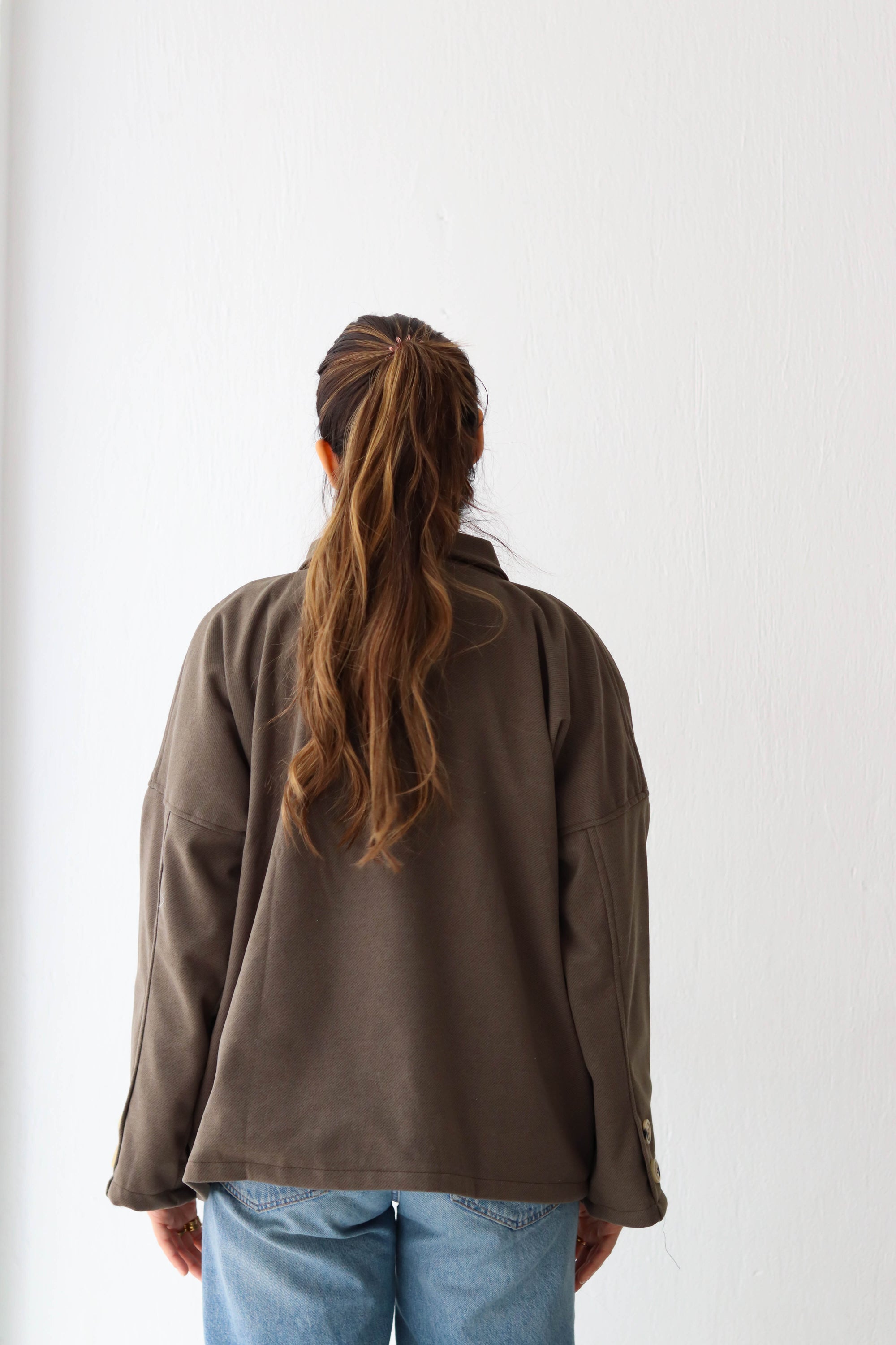 Cozy Buttoned Jacket -in olive