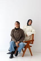 Cozy Buttoned Jacket -in olive