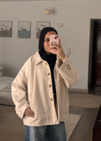 Cozy Buttoned Jacket -in warm off-white
