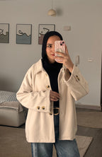Cozy Buttoned Jacket -in warm off-white