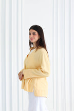 Basic Linen Shirt In Yellow