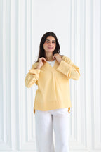Basic Linen Shirt In Yellow