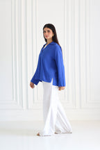 Basic Linen Shirt In Blue