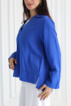 Basic Linen Shirt In Blue