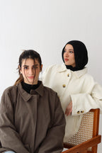 Cozy Buttoned Jacket -in olive